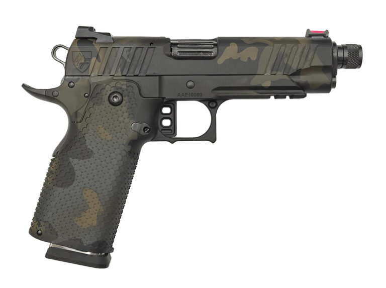 Alpha American Aaf3 9mm 1911 With 5′ Threaded Barrel, Night Ops Multicam Finish, And Optics Cut