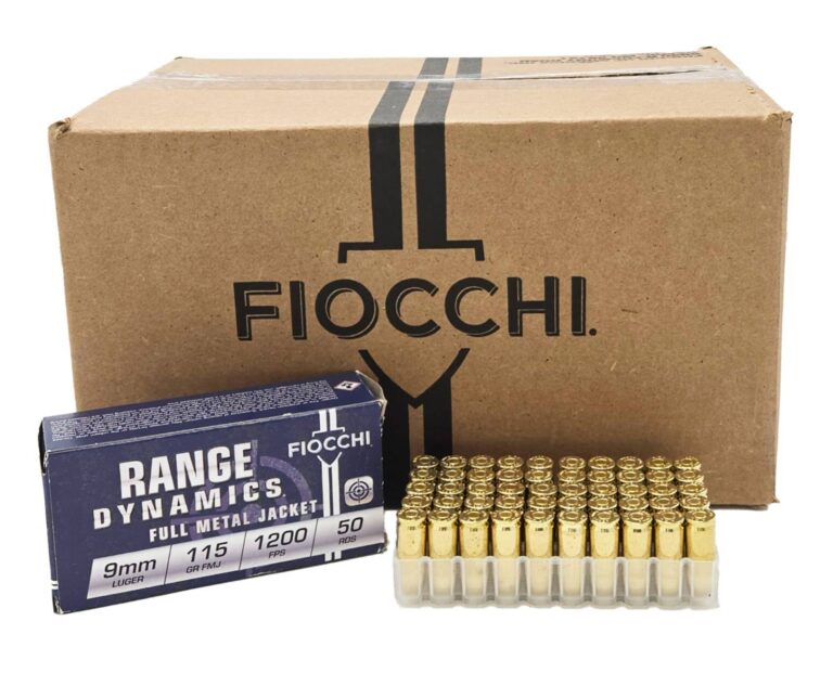Fiocchi Range Dynamics 9mm 115gr Brass FMJ Ammunition
