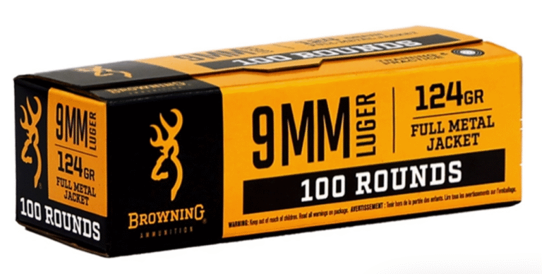 Browning 9mm Luger 124 FMJ Ammunition
