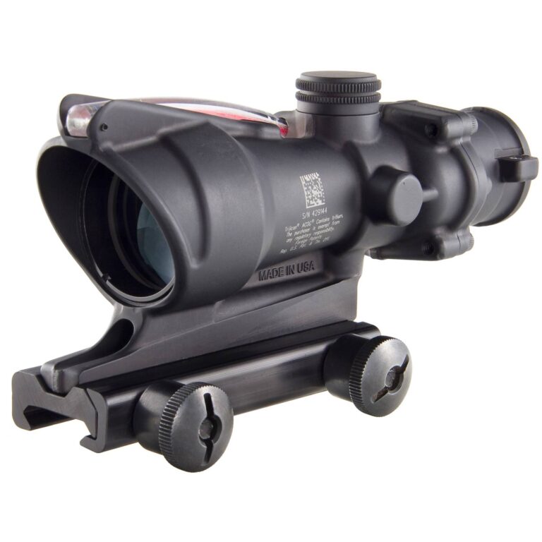 Trijicon Acog 4×32 Riflescope For 5.56/.223 with Red Chevron Reticle, Bac, and Bdc for 800m