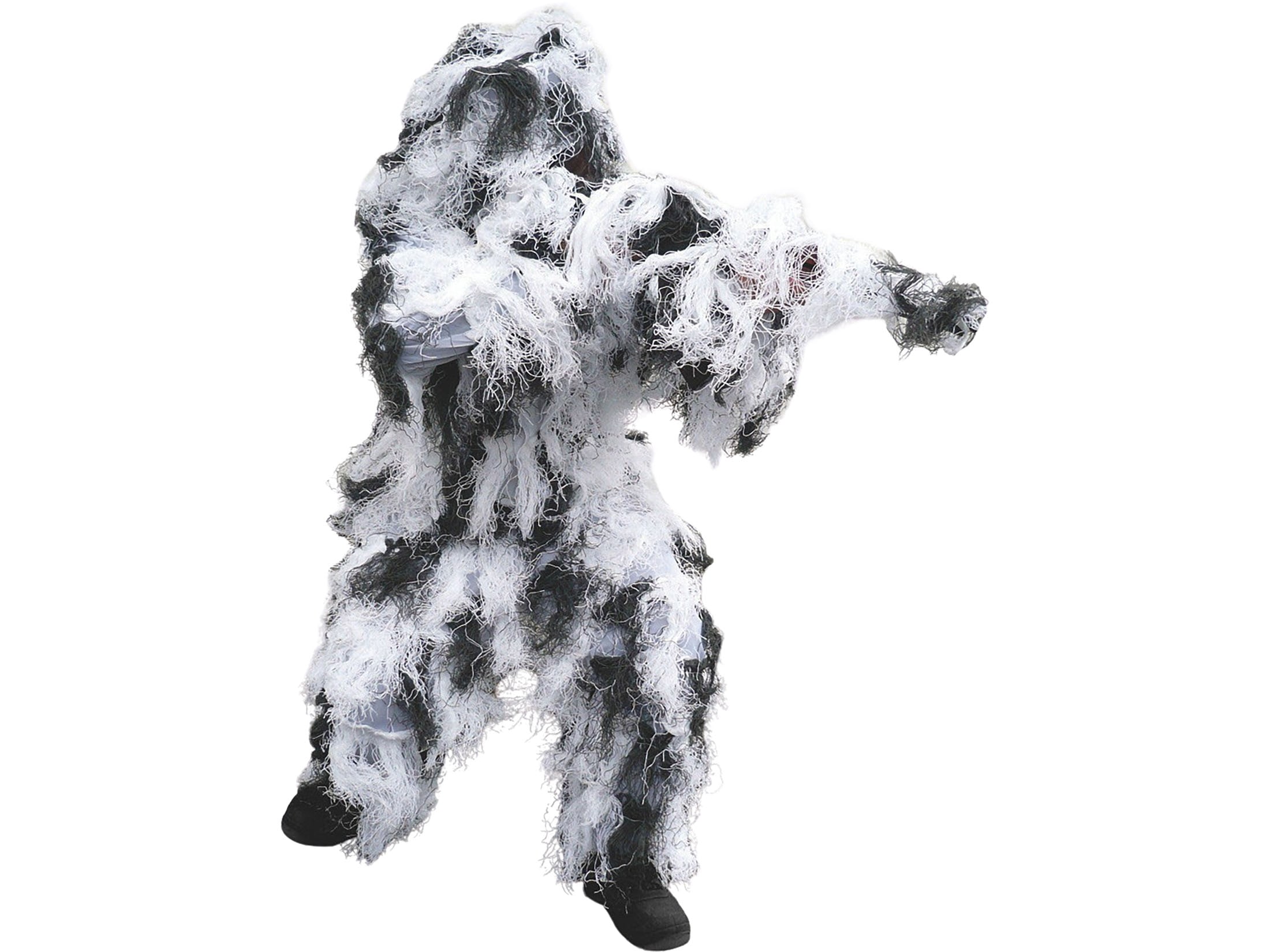 Mil-tec Men’s 4-Piece Ghillie Suit Snow Camo