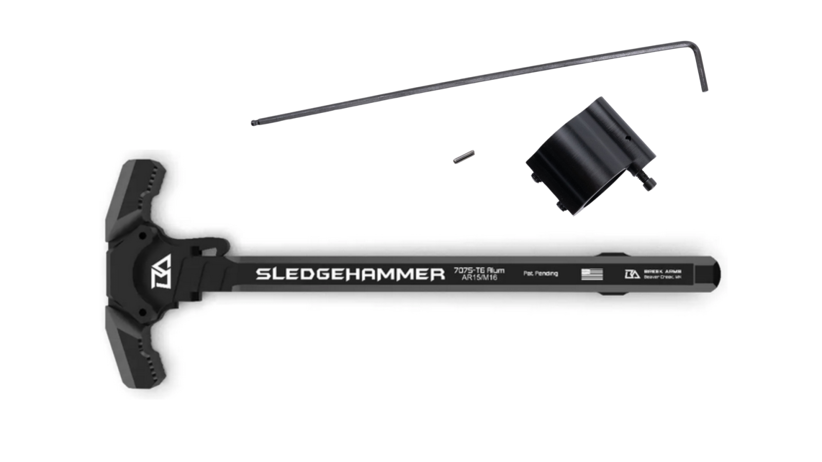 Breek Arms AR-15 Sledgehammer Charging Handle and CMMG Adjustable Gas Block