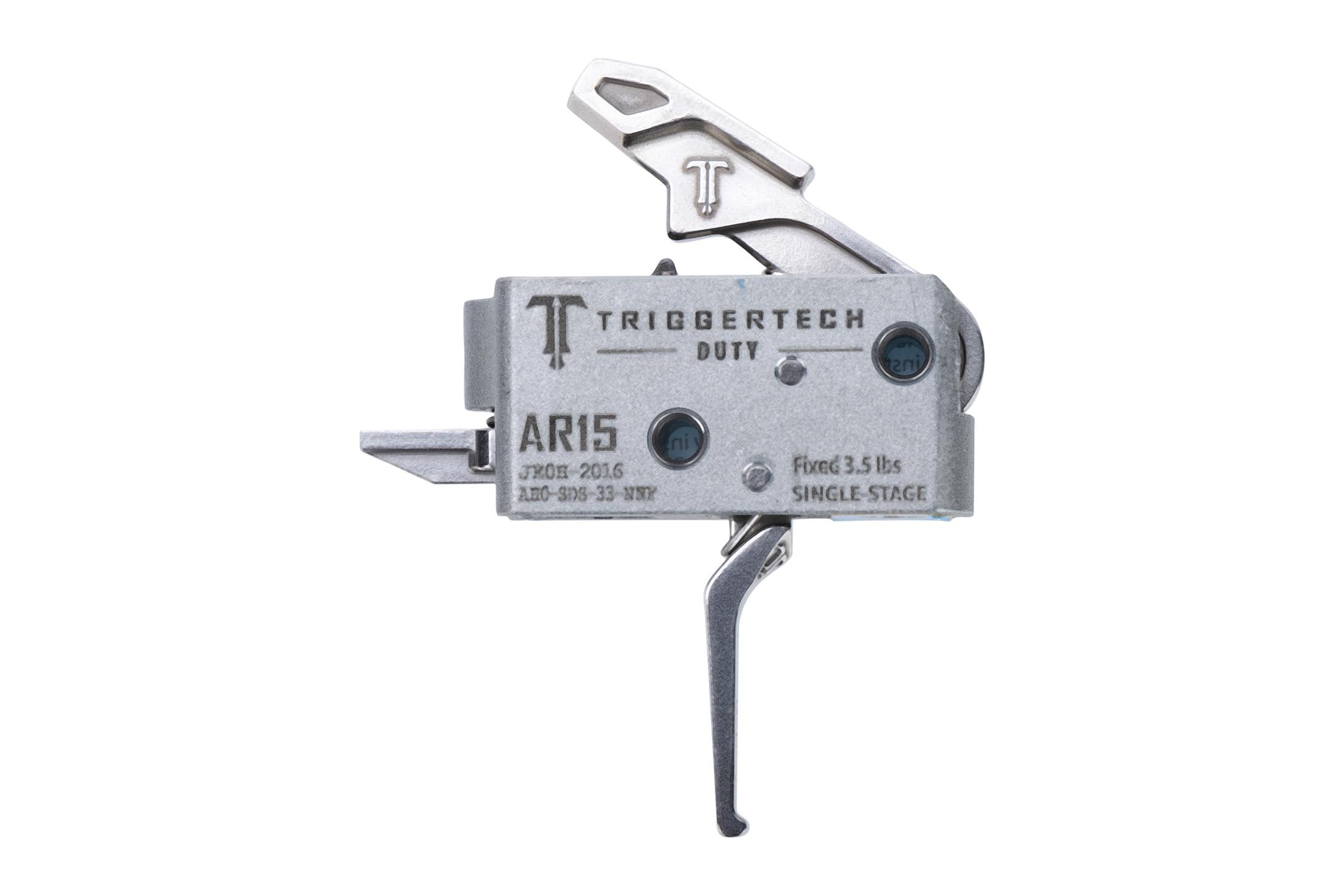 Triggertech AR-15 Single-Stage 3.5lb Duty Trigger – Flat – Stainless