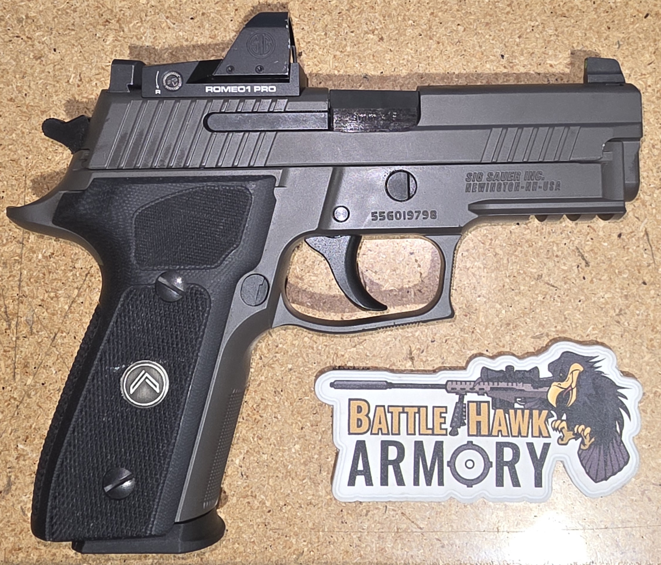Used- Sig Sauer P229 Legion, 9mm, 3.9’ Barrel, 1- 15rd Magazine, Romeo1 Pro Red Dot, Pistol