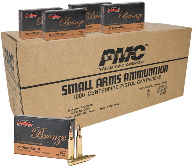 PMC Bronze .223 Rem 55gr FMJBT 1000rd Case