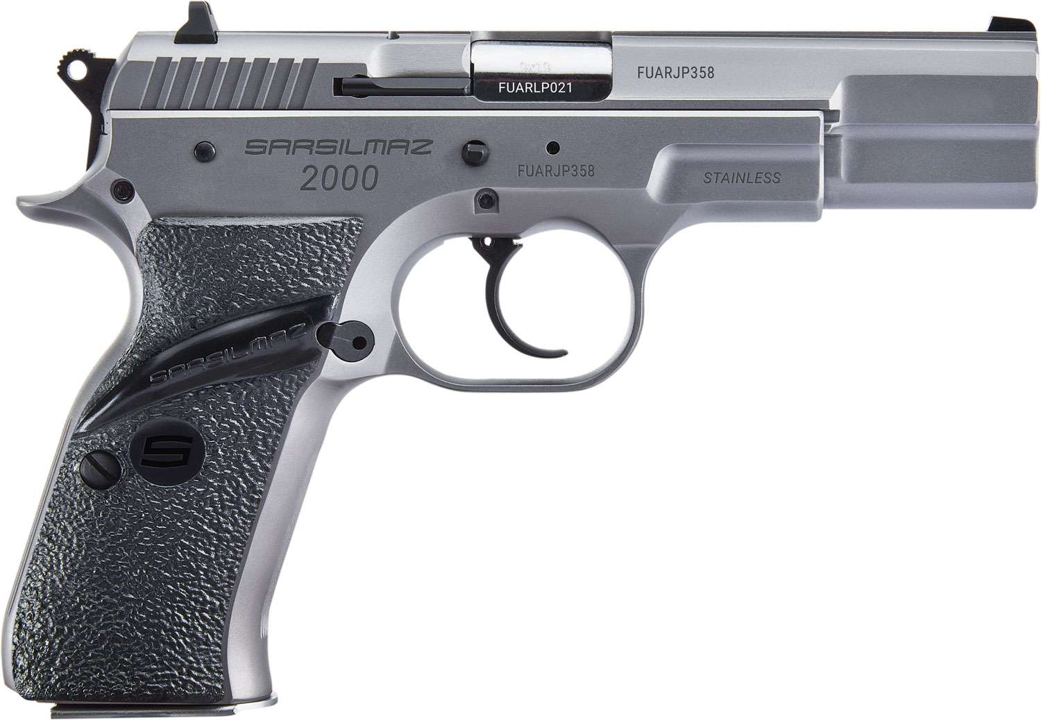 Sar Usa 2000st 2000 9mm Luger 4.50’ 17+1 Stainless Steel Black Polymer Grip