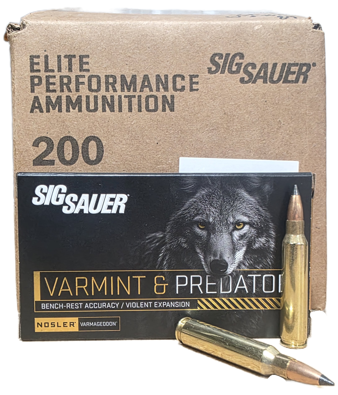 Sig Sauer .223 Rem 40gr Nosler Varmageddon 200rd Case