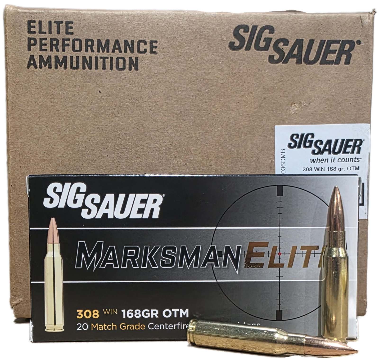 Sig Sauer Elite Match .308 Win 168gr OTM 200rd Case