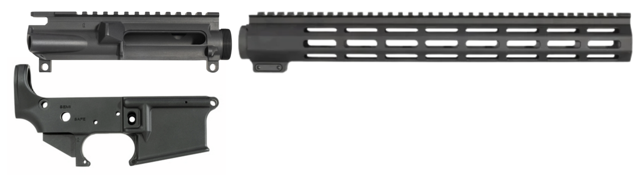 One Horse AR15 Builder Set Forged Upper Lower 15” M-LOK Handguard