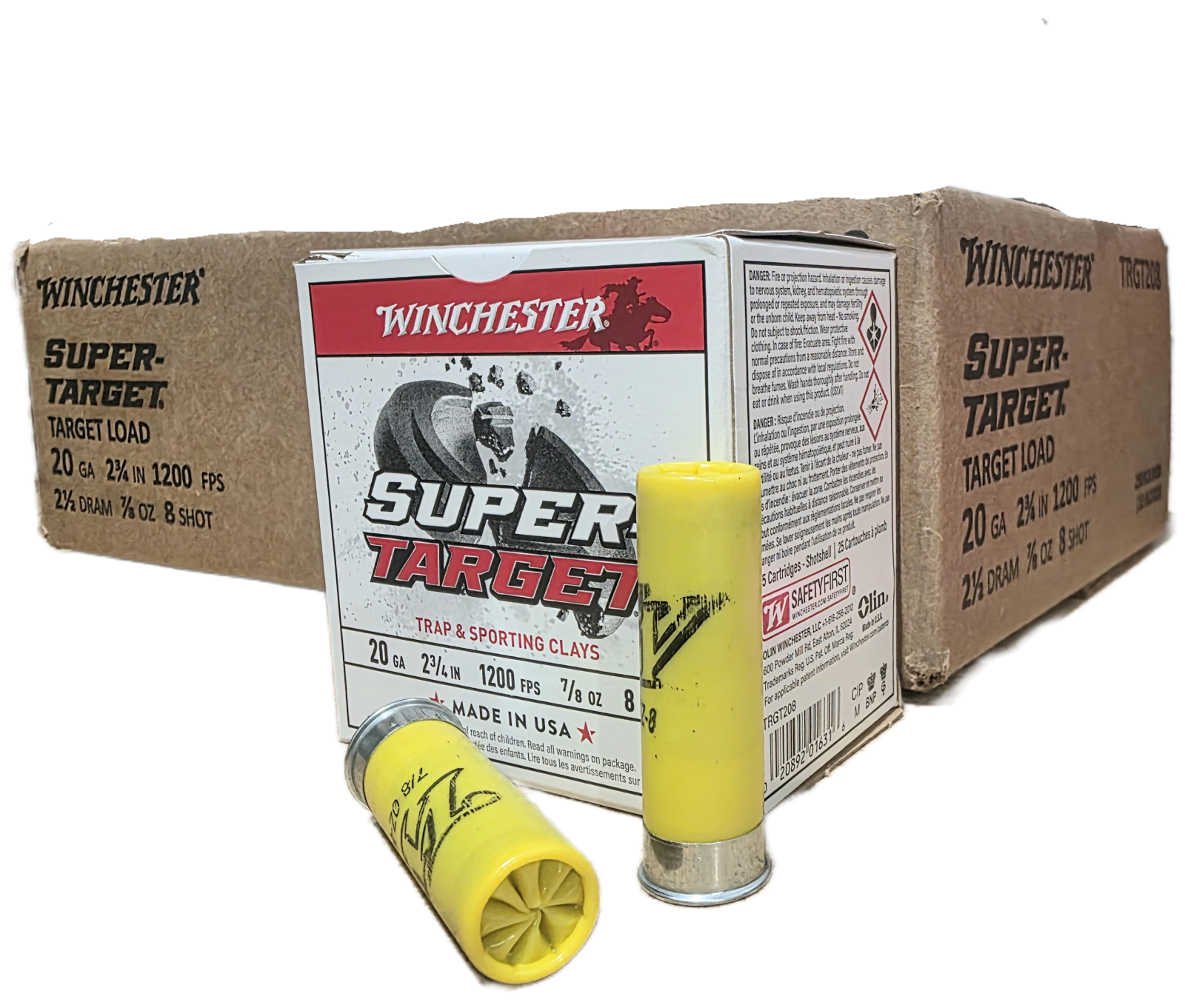 Winchester Super-Target 20ga 2.75” 7/8 oz #8 250rd Case