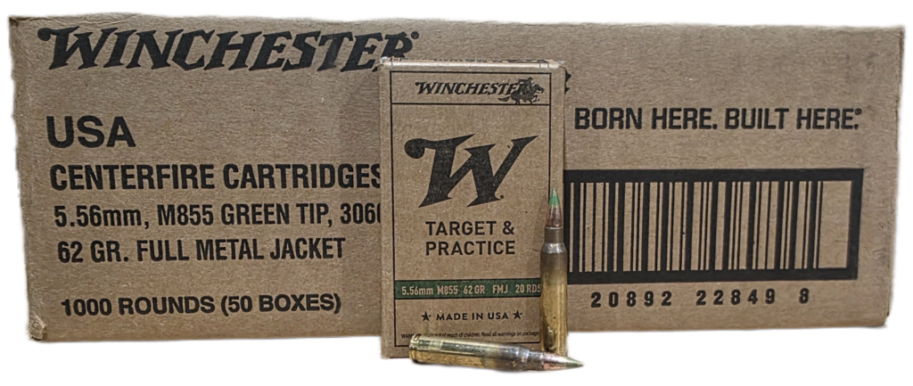 Winchester M855 5.56mm 62gr FMJ 1000rd