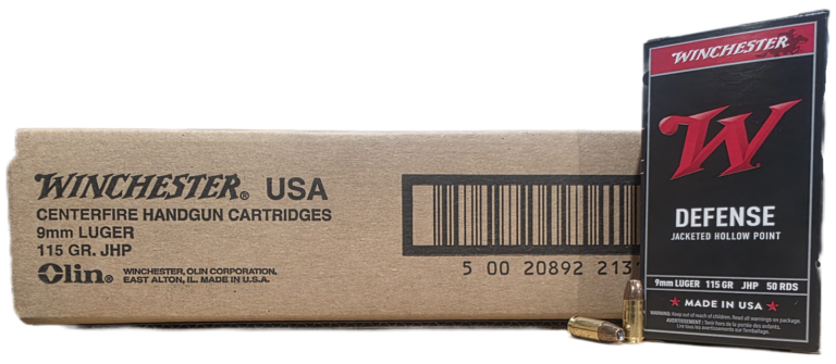 Winchester USA Defense 9mm 115gr JHP 500rd Case