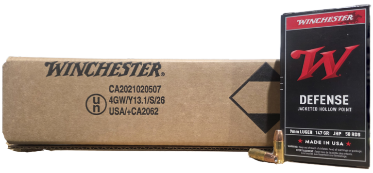 Winchester Subsonic Defense 9mm 147gr JHP 500rd Case