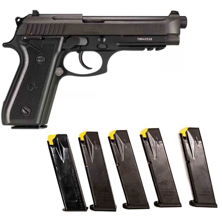 Taurus PT92 9mm Pistol with 6 Magazines