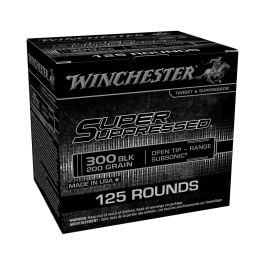 Winchester Super Suppressed 300 BLK 200gr Subsonic FMJOT 125rd