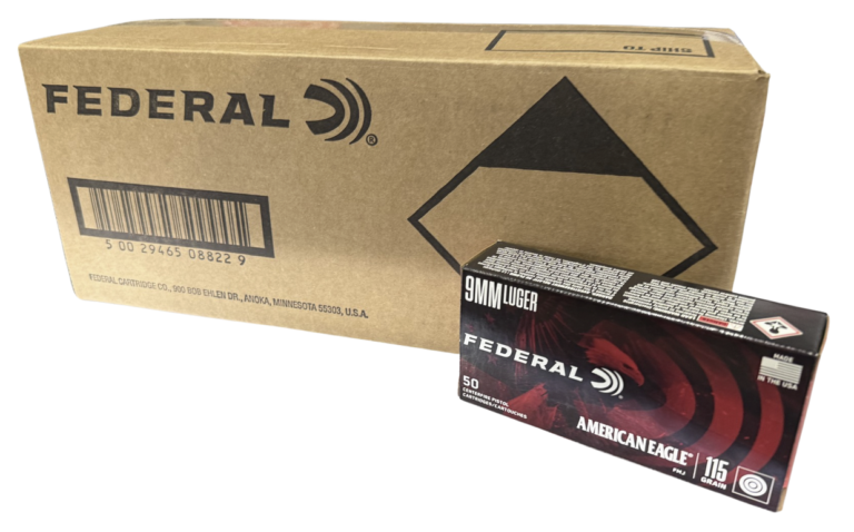 Federal American Eagle 9mm 115gr FMJ 1000rd Case
