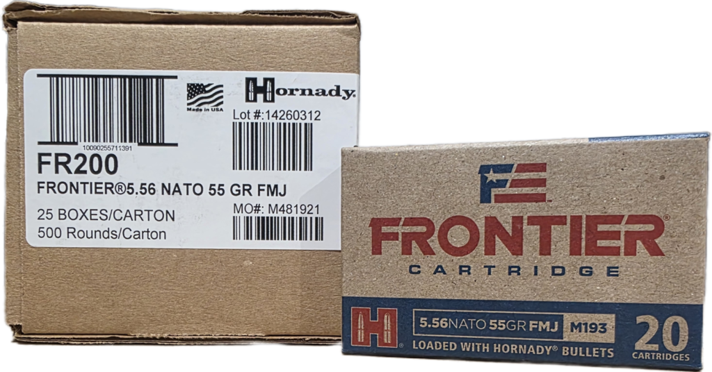 Hornady Frontier 5.56 NATO 55gr FMJ 500rd Case
