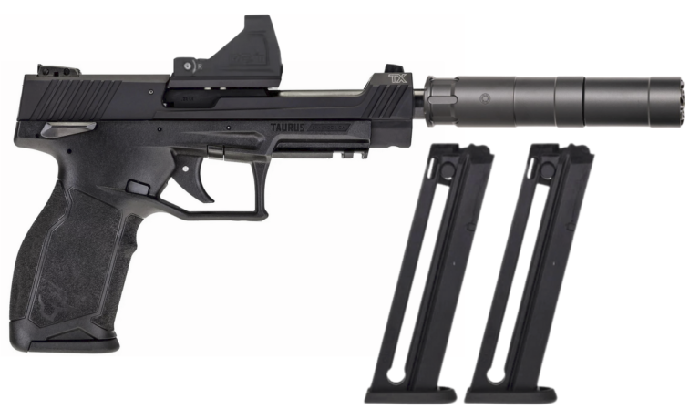 Taurus TX22 Competition .22 LR Pistol with RFX11 and Suppressor