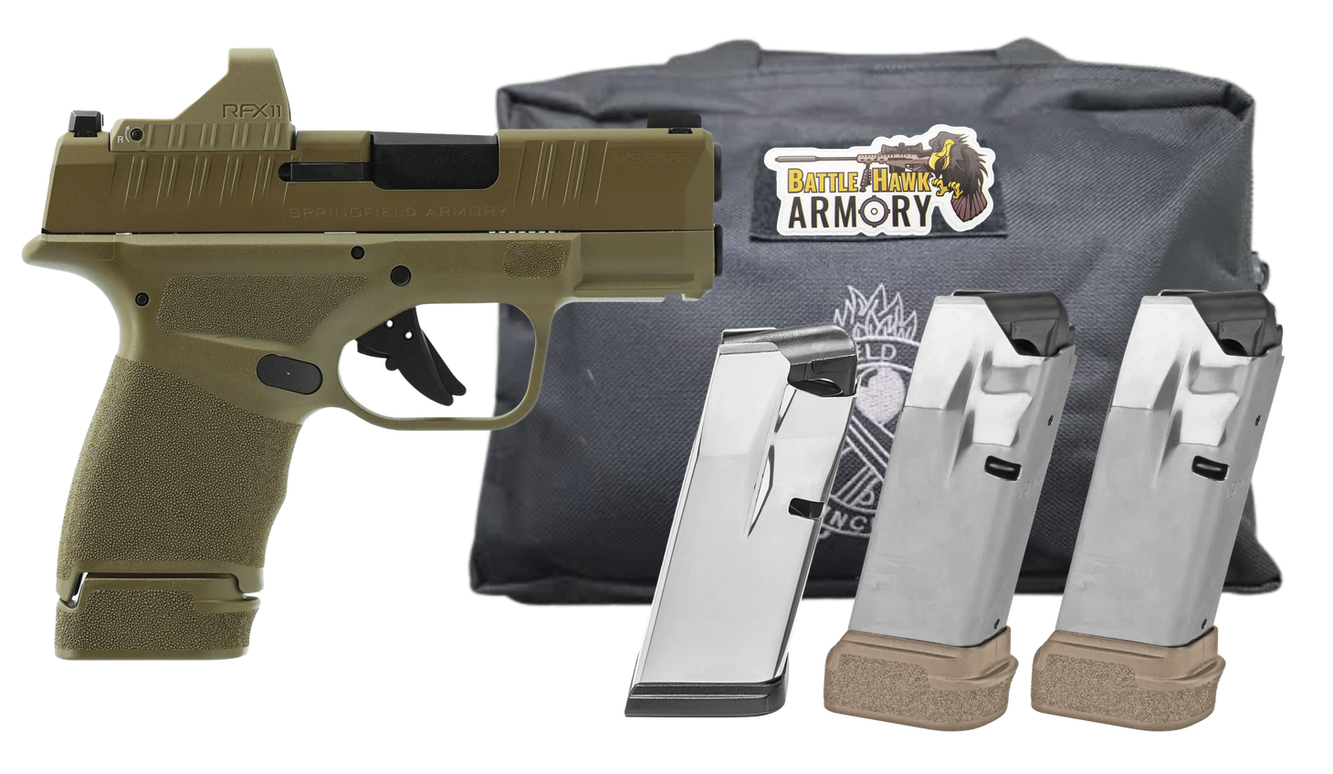 Springfield Hellcat 9mm FDE with Viridian RFX11