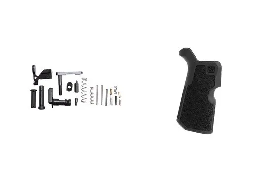 Expo Arms Mil-Spec Builder AR-15 Lower Parts Kit & Die Free Co Kung Fu Pistol Grip – Black