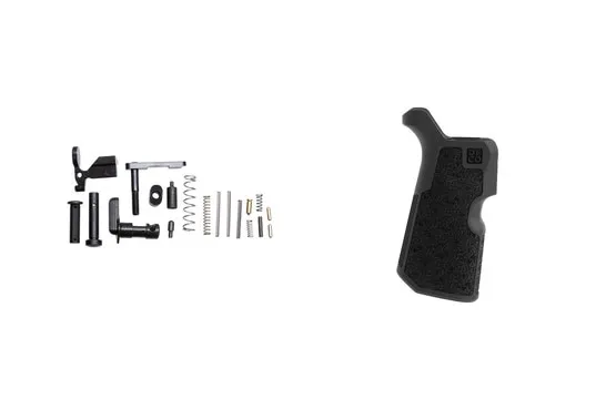 Expo Arms Mil-Spec Builder AR-15 Lower Parts Kit & Die Free Co Kung Fu Pistol Grip – Black