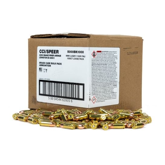 CCI 9mm Bulk Ammo 115gr FMJ 1,000rds
