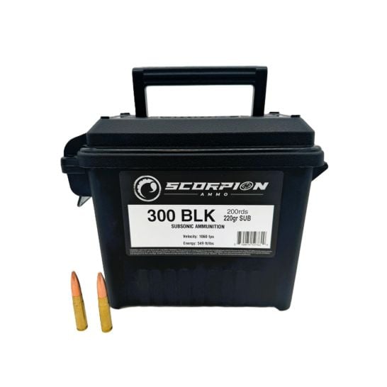 Scorpion Ammo 300BO 220gr Subsonic FMJ