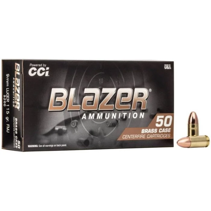 CCI Blazer 9mm Luger Ammo 115gr FMJ