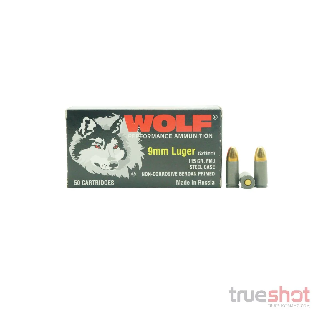 Wolf Ammunition 9mm 115 Grain FMJ