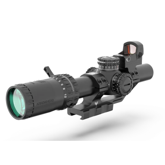 Swampfox Arrowhead 1-10 LPVO with Freedom Mount and Liberty II Red Dot